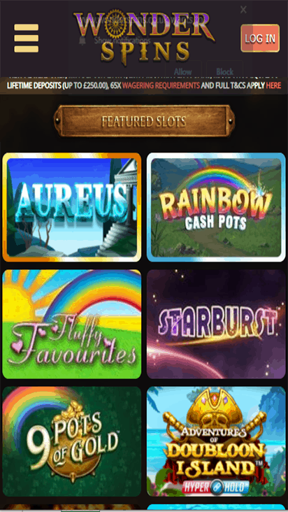 wonderspins game