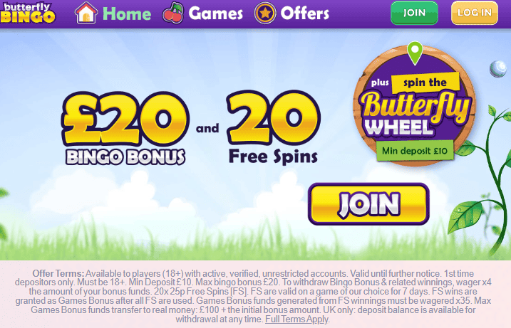 butterfly bingo home new