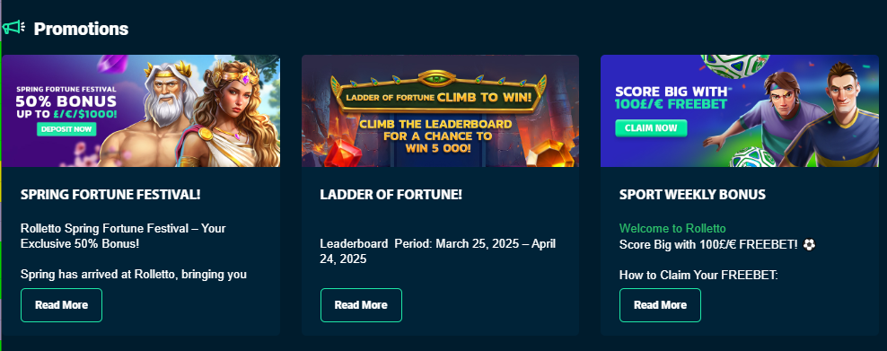 Rolletto casino promo