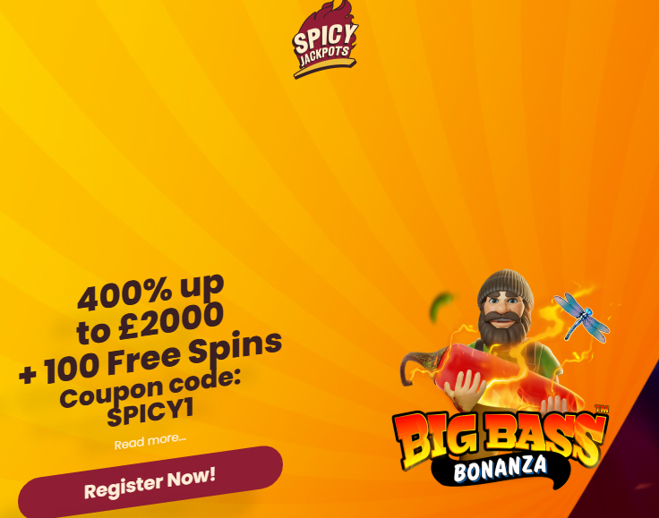 Spicy Jackpots homepage