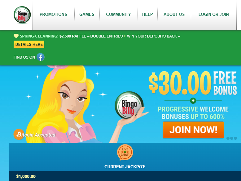 bingo billy homepage