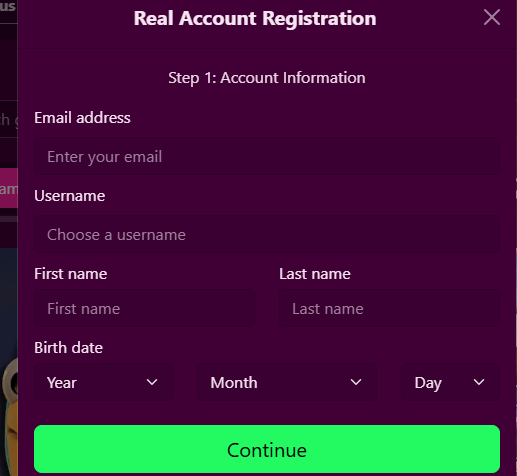 candyland casino sign up