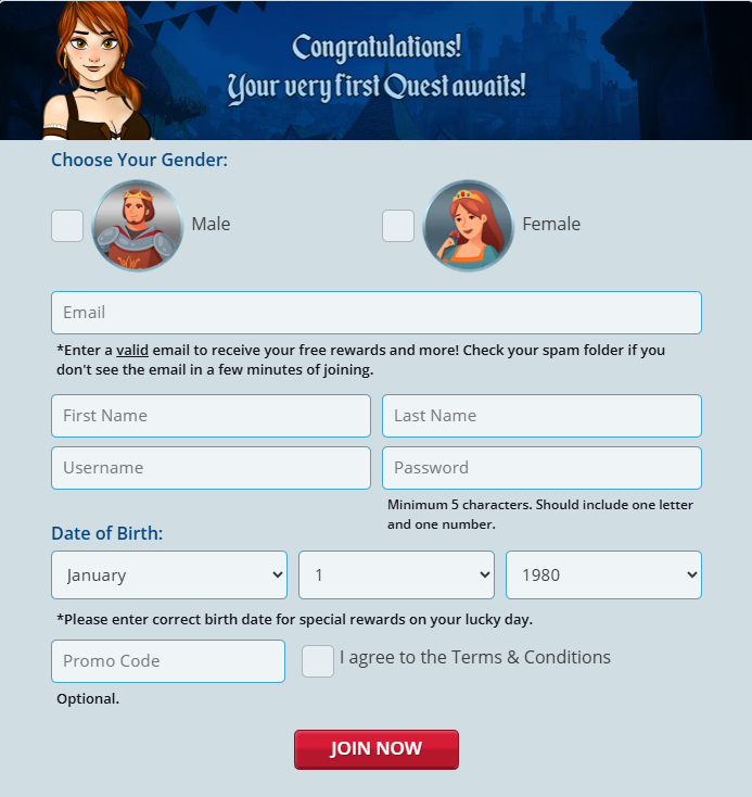 casino castle signup