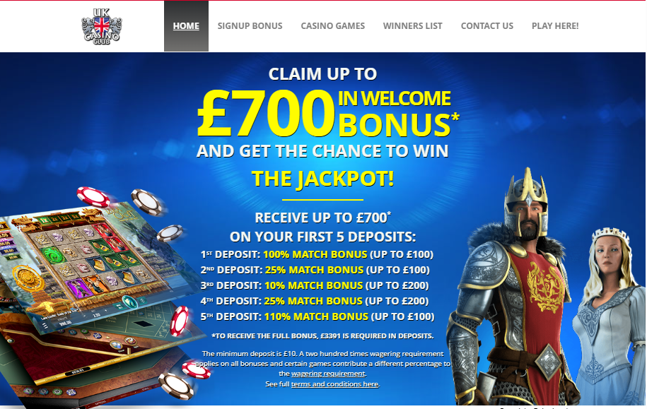 UK Casino Club homepage