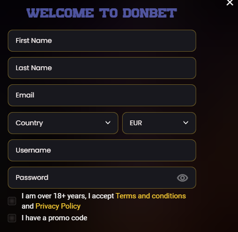 donbet sign up
