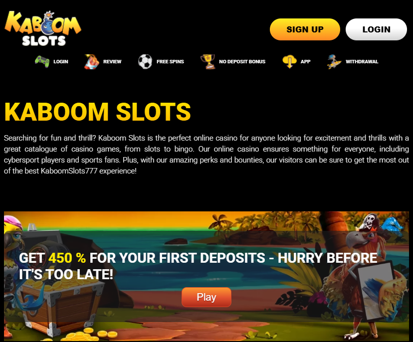 kaboom slots home