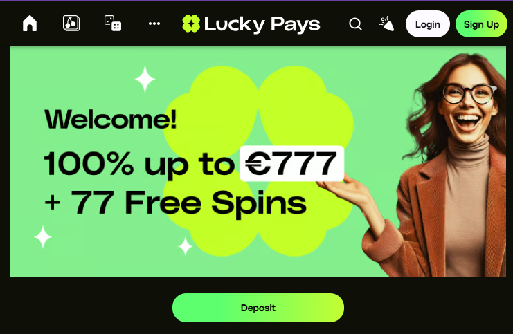 lucky pays homepage