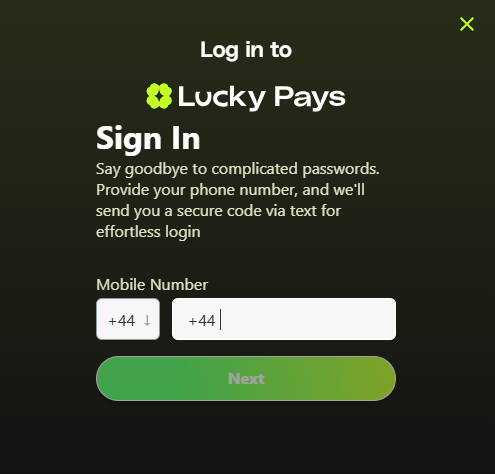 lucky pays login