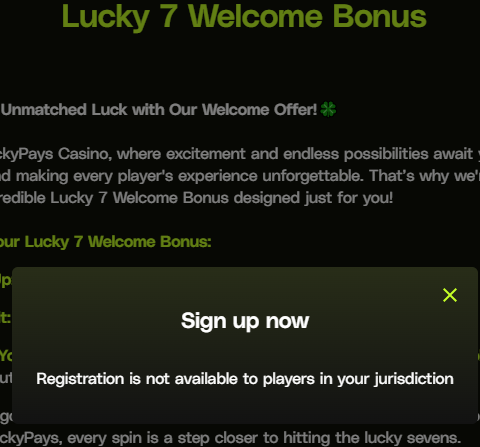 lucky pays sign up