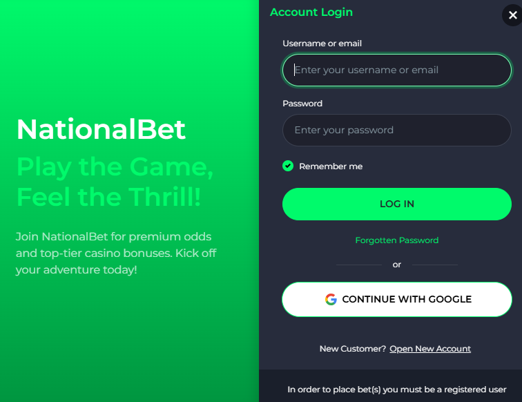 national bet login