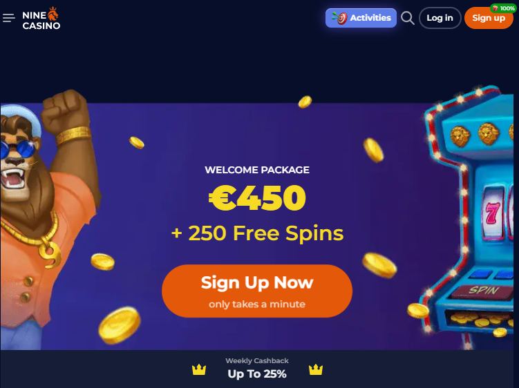 nine casino homepage