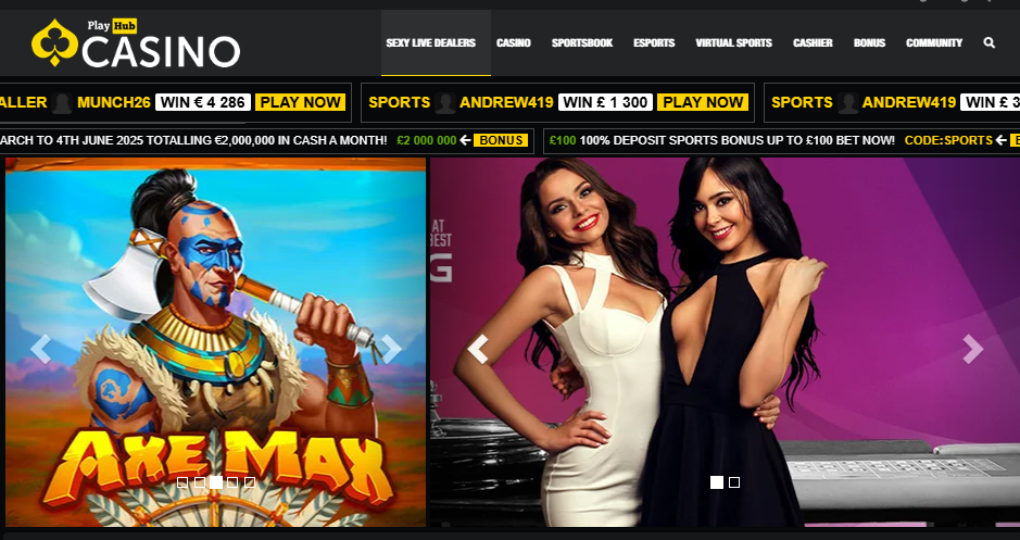 playhub casino homepage