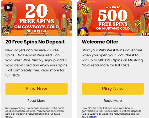 wild west wins promo