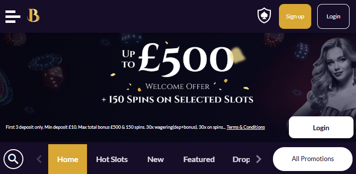Belgravia Casino homepage