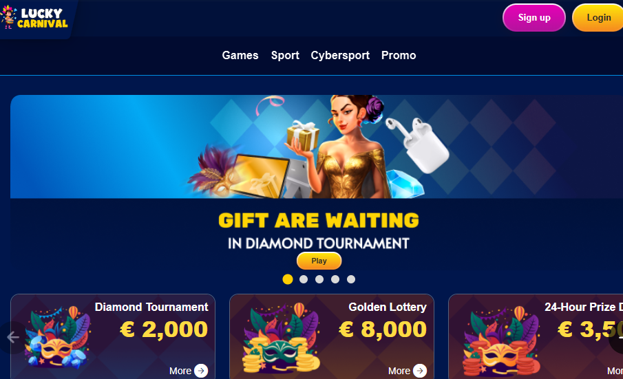 Lucky Carnival homepage