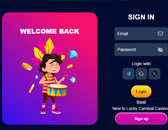 Lucky Carnival login