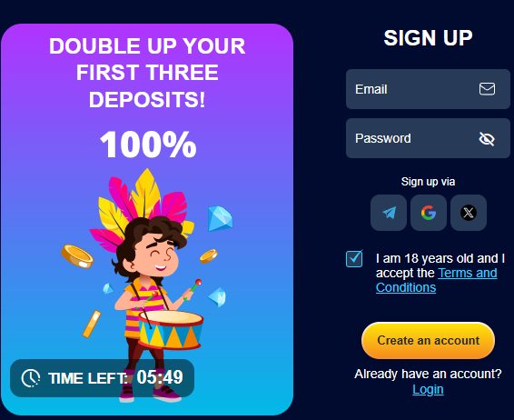 Lucky Carnival sign up