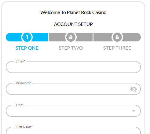 Planet Rock Casino sign up
