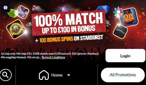 Planet Rock Casino welcome offer