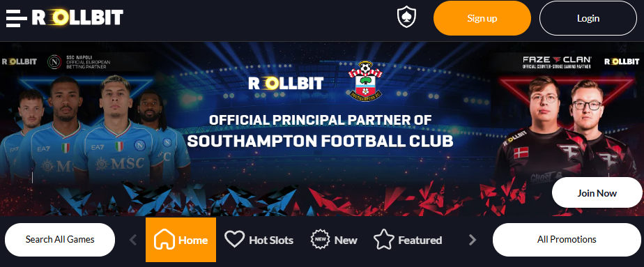 Rollbit homepage
