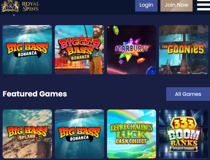 Royal Spins games