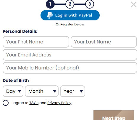 Royal Spins sign up
