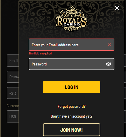 Royals Casino login