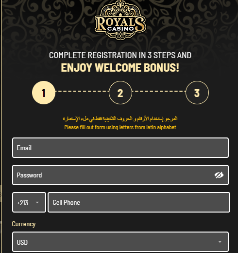Royals Casino sign up
