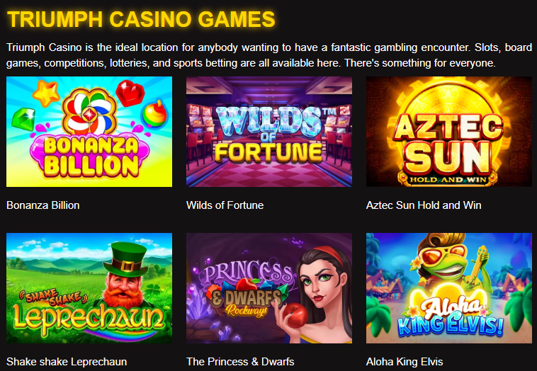 Triumph Casino games