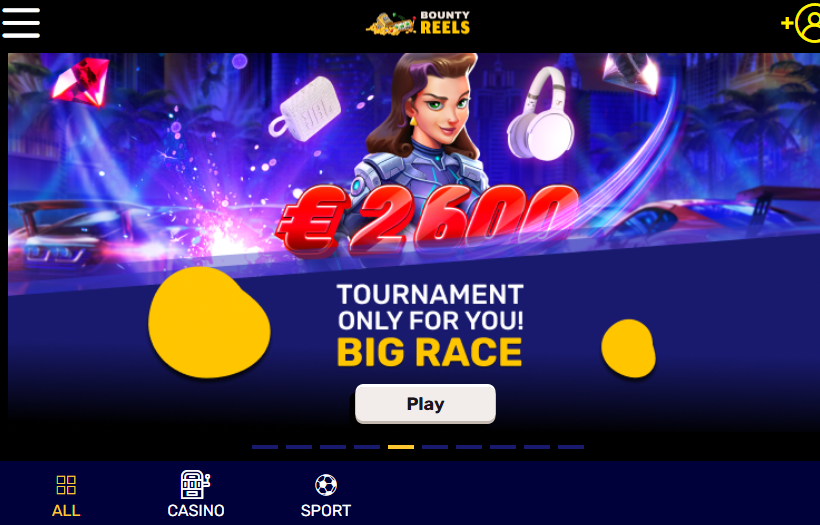 bounty reels homepage