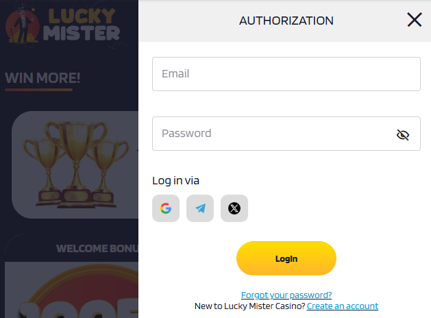 lucky mister login