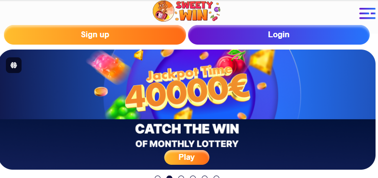 sweety win homepage