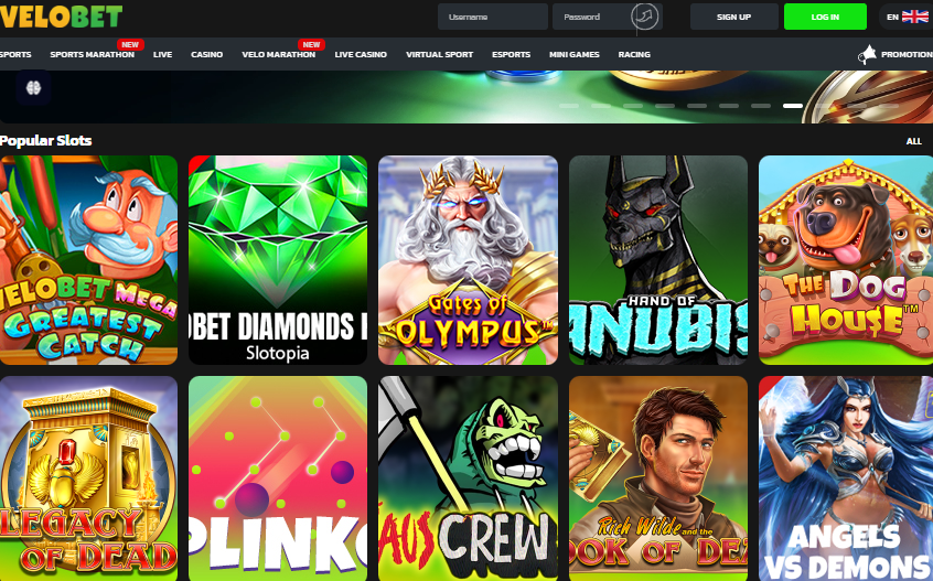 velobet games