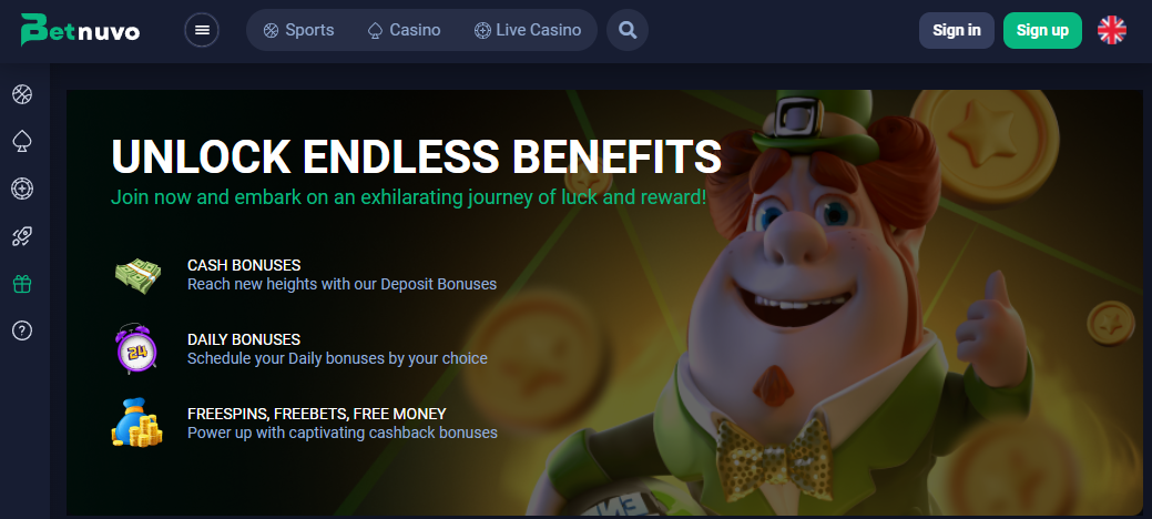 BetNuvo homepage