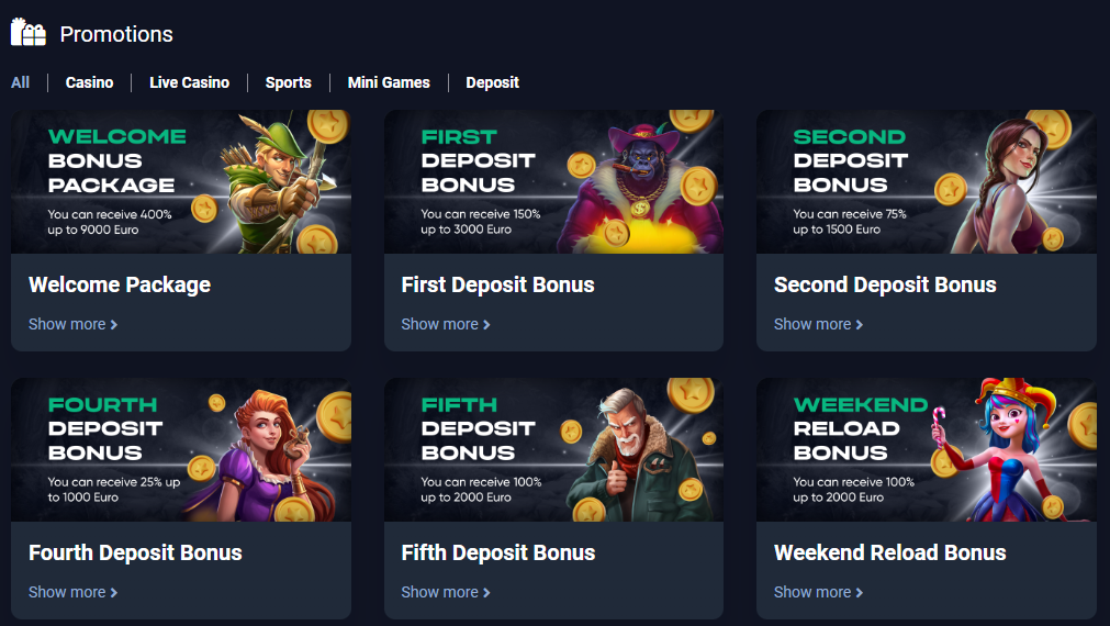 Ninbet promotions