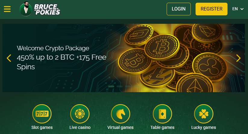 Bruce Pokies homepage