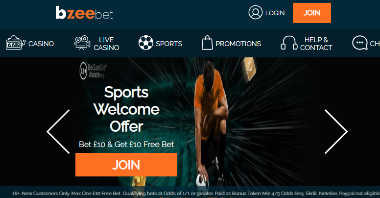 Bzeebet homepage