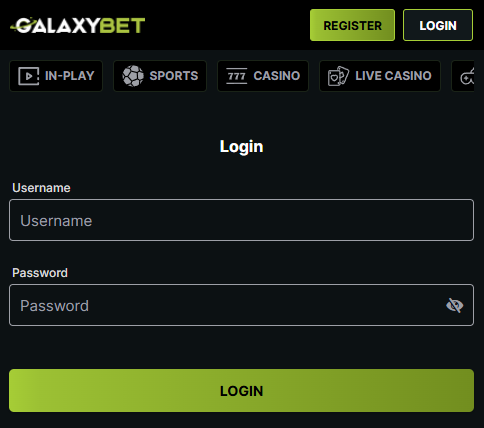 Galaxy Bet login