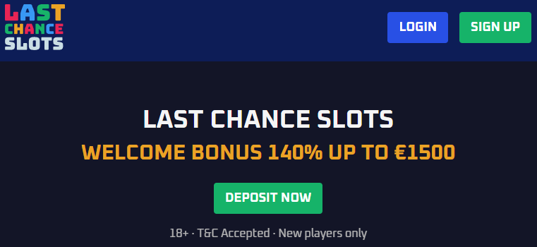 Last Chance Slots homepage