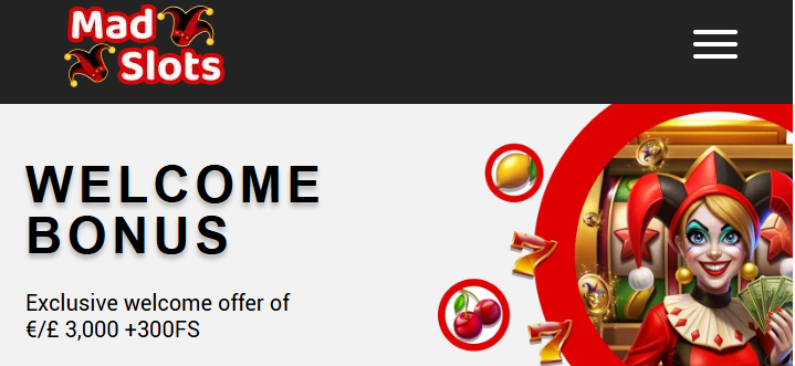 Mad Slots homepage