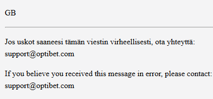 Optibet homepage