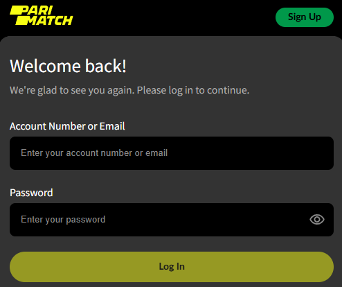Parimatch login