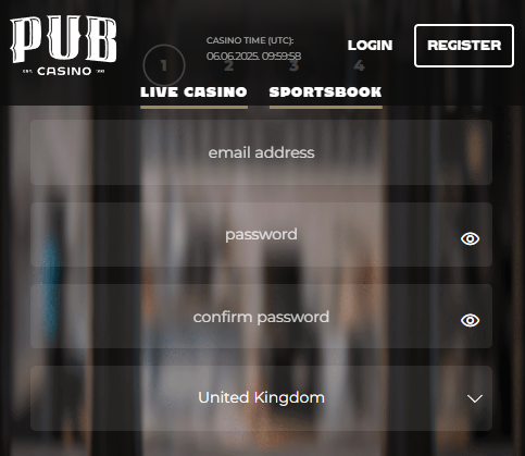 Pub casino sign up