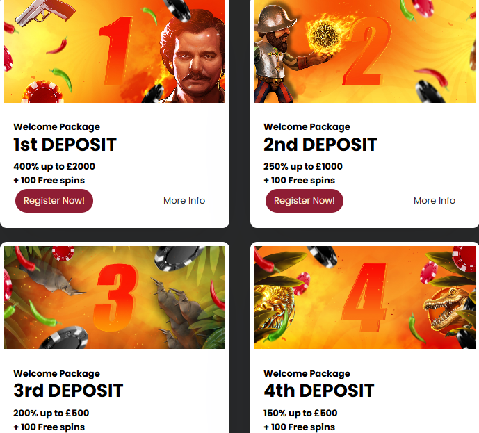 Spicy Jackpots promotions
