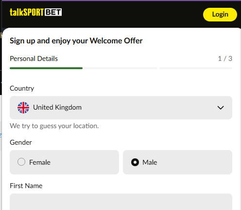 Talksport Bet sign up