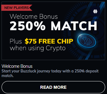 Buzzluck Casino welcome offer