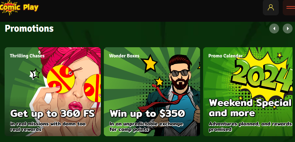 Comic Play promotions