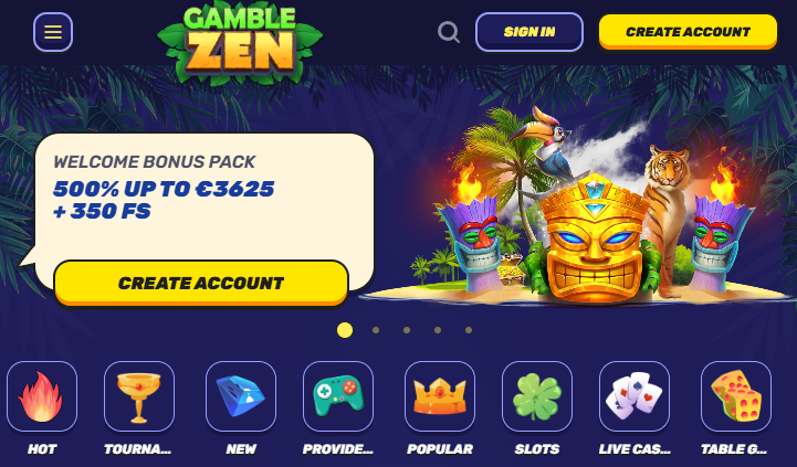Gamble Zen homepage