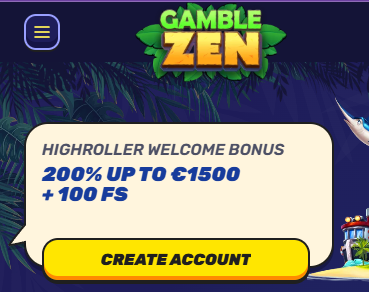 Gamble Zen welcome offer