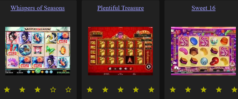 Grand Fortune Casino games